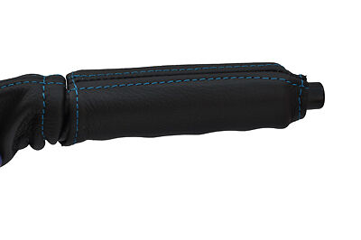 blue stitch FITS VW T4 TRANSPORTER CARAVELLE CAMPER LTHR HANDBRAKE HANDLE COVER