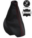 RED STITCHING MANUAL LEATHER SKIN GEAR GAITER FITS PEUGEOT 206 206 CC CUSTOM NEW