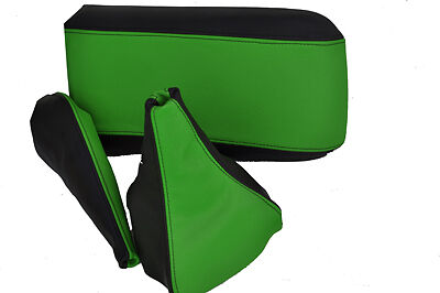 FITS MITSUBISHI GTO GAITERS SET+ARMREST COVER BLACK L GREEN CUSTOM NEW