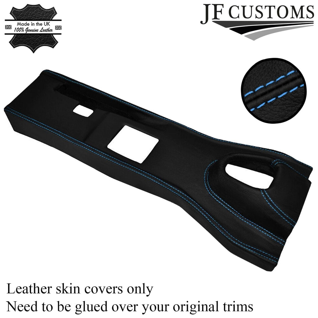 L BLUE STITCHING MANUAL CENTRE CONSOLE TRIM LEATHER COVER FITS JAGUAR E TYPE V12