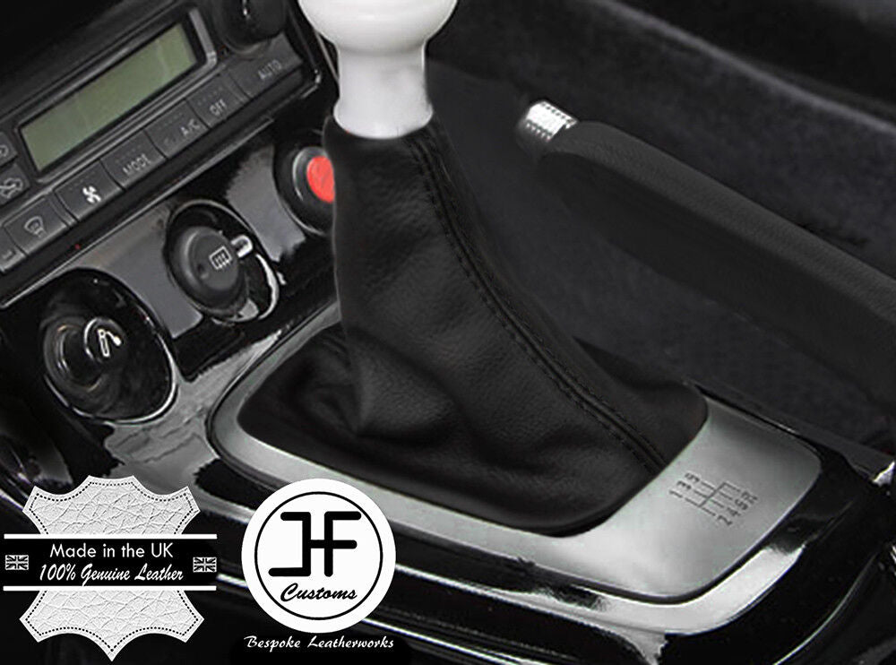 BLACK STITCHING REAL LEATHER MANUAL GEAR GAITER FITS S15 200SX SILVIA 1999-2003