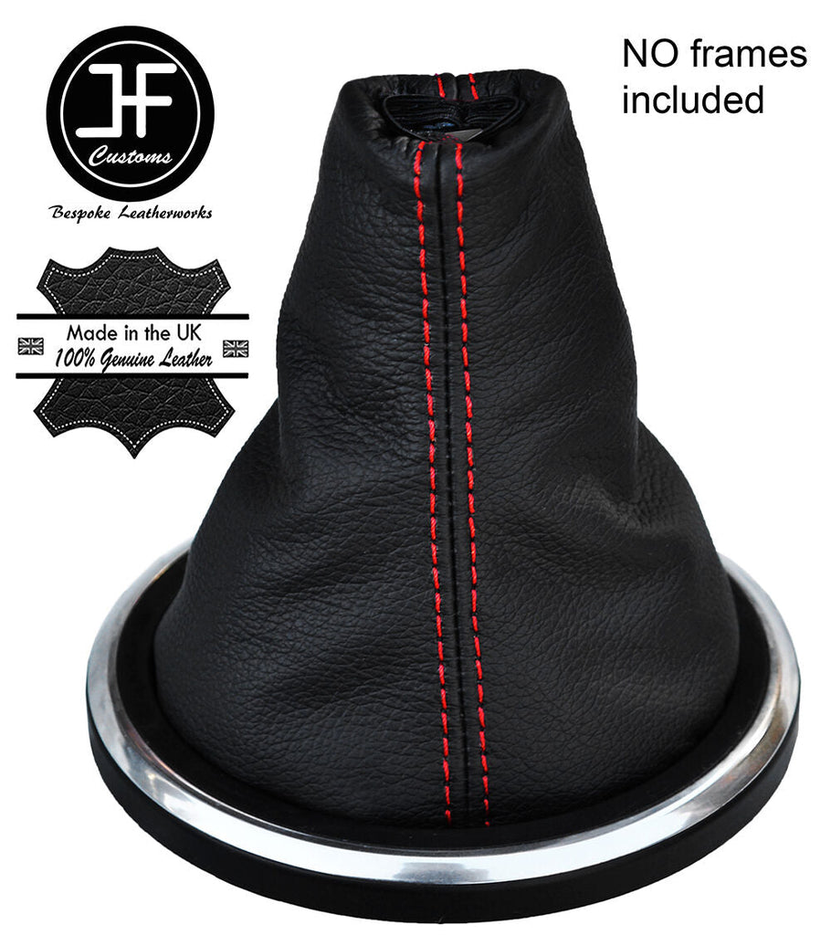 RED STITCH LEATHER GEAR STICK GAITER FITS FORD FIESTA MK6 FUSION 2002-2008