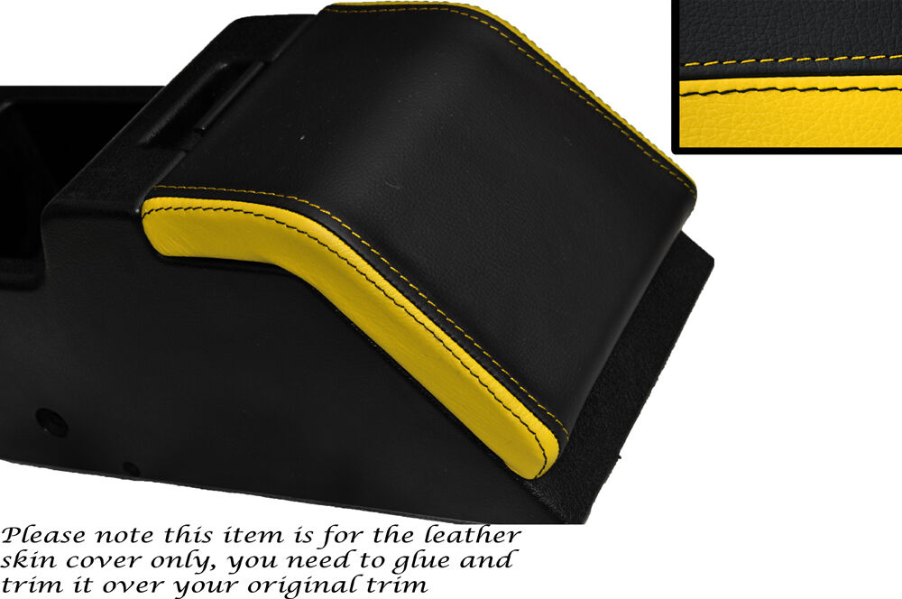 BLACK&YELLOW REAR STORAGE BOX LEATHER SKIN COVER FITS TOYOTA MR2 MK1 AW11 84-90