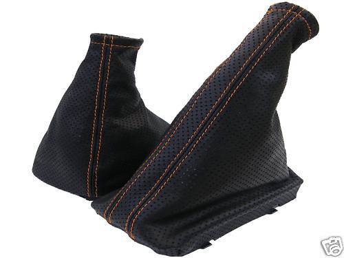 FITS VAUXHALL OPEL ASTRA G MK4 PERFORATED GAITERS ORANGE ST CUSTOM NEW