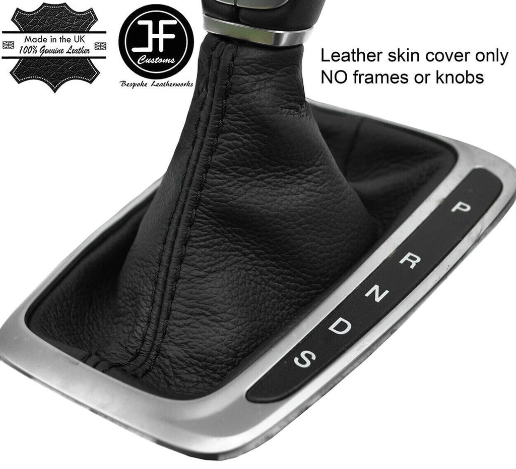 BLACK STITCH REAL LEATHER AUTOMATIC GEAR GAITER FITS FORD S-MAX 2015-2018