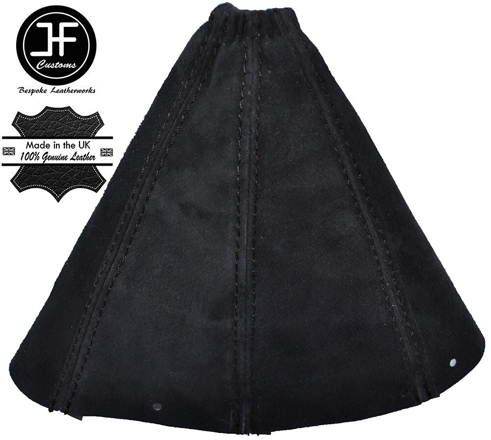 BLACK STITCHING MANUAL PU SUEDE GEAR GAITER FITS FORD MONDEO III MK3 2001-2003