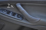 FITS FORD S-MAX & GALAXY MK3 2X grey stitch LEATHER DOOR HANDLE COVERS
