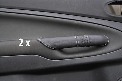 grey stitch FITS FORD S-MAX & GALAXY MK3 2X REAR DOOR HANDLE LEATHER COVERS