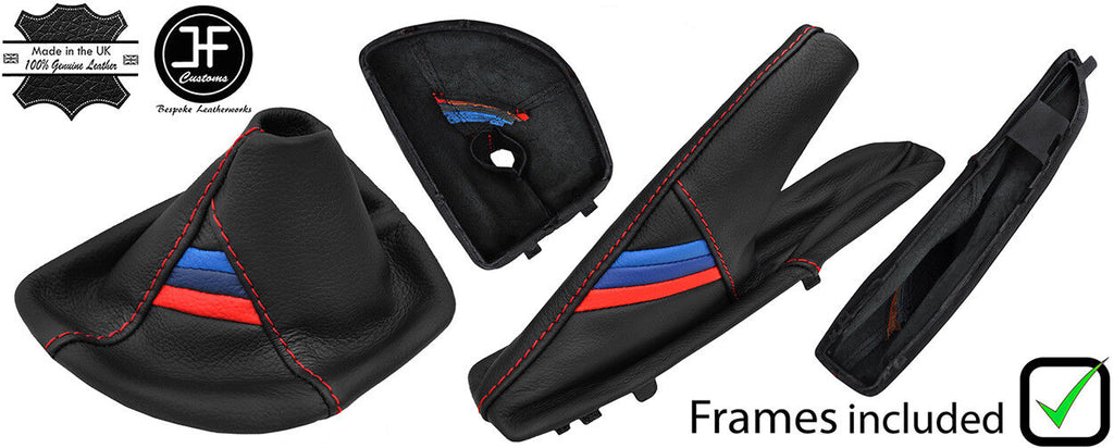 RED STITCH TRI STRIPE AUTOMATIC GAITERS+PLASTIC FRAME FOR BMW E81 E82 E87 E88