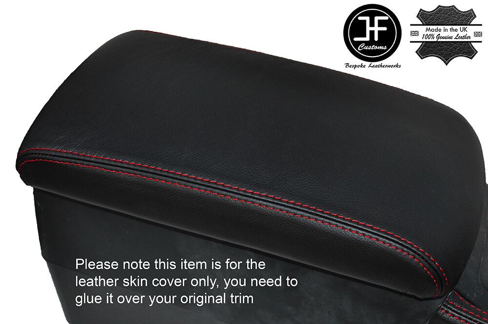 RED STITCH LEATHER ARMREST LID SKIN COVER FITS TOYOTA JZX90 CHASER 1992-1996
