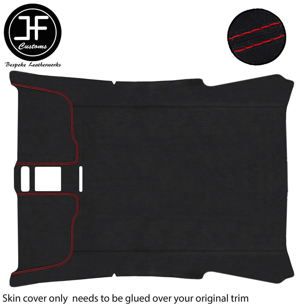 RED  STITCH LUXE SUEDE HEADLINER ROOF COVER FITS SEAT LEON MK2 1P 05-12 5 DOOR