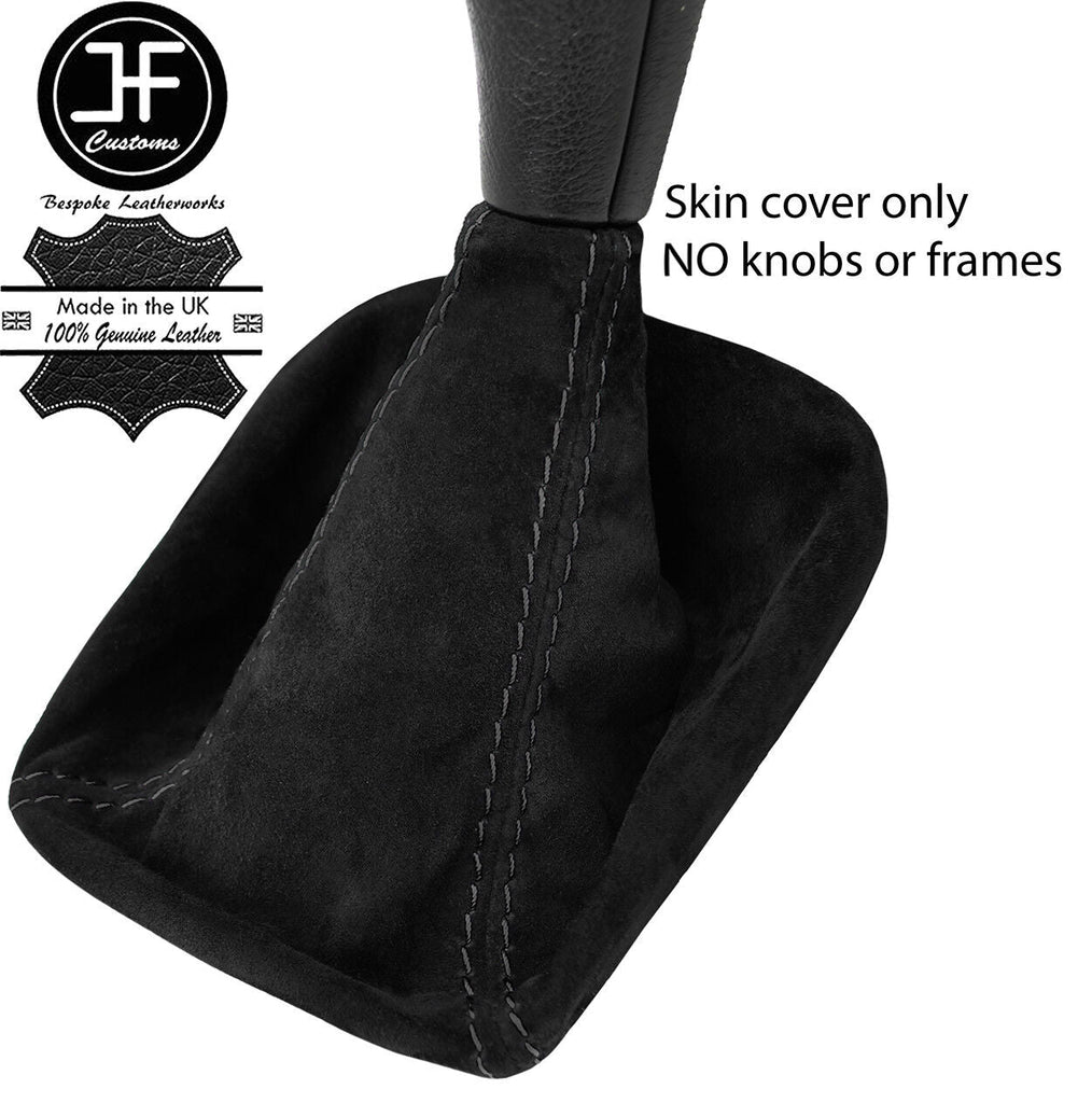 BLACK STITCH REAL SUEDE MANUAL GEAR GAITER FOR SUBARU IMPREZA WRX STI 2005-2007