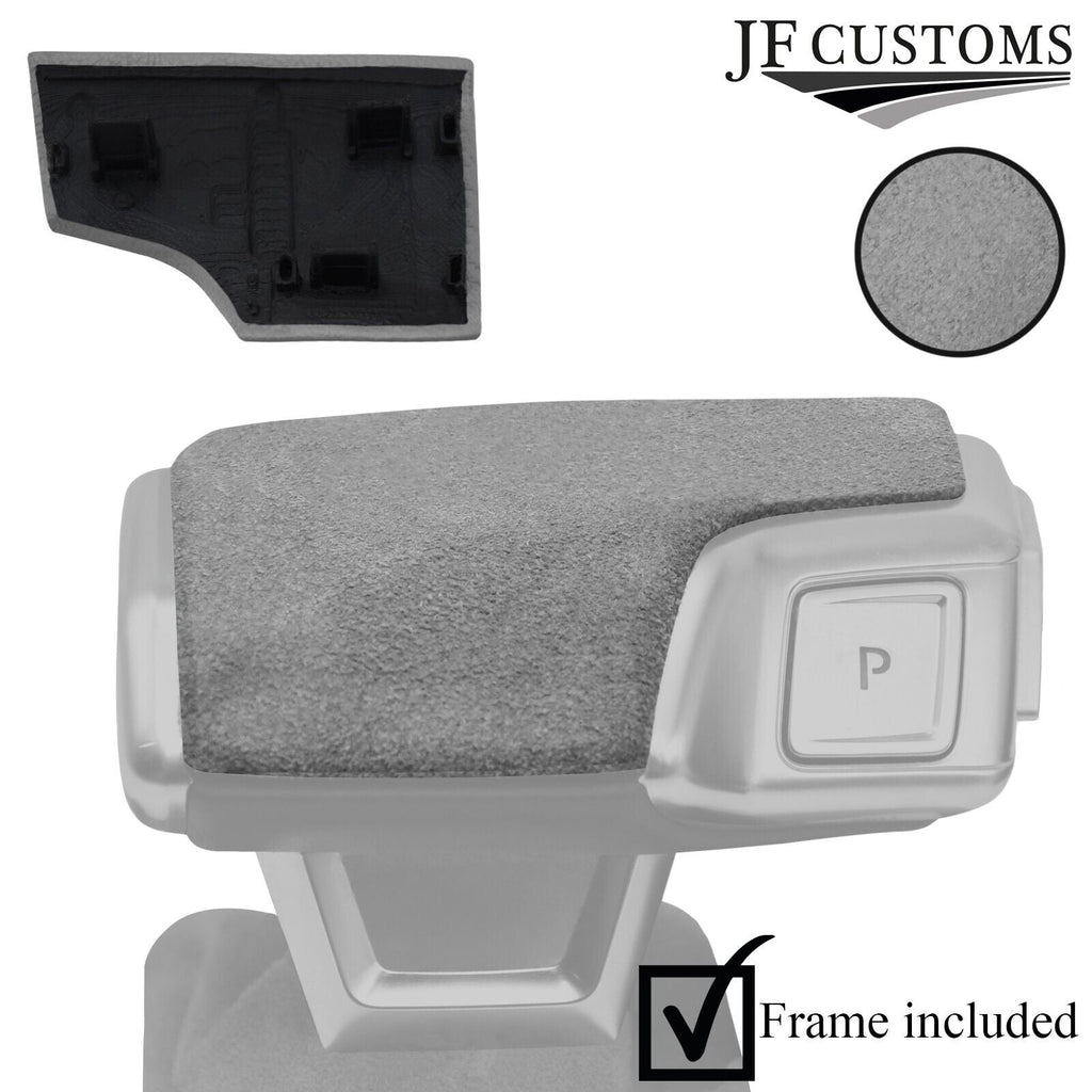 LIGHT GREY SUEDE AUTO TOP KNOB COVER + PLASTIC FRAME FOR AUDI A7 18-22