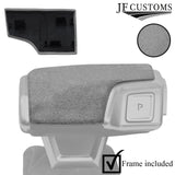 LIGHT GREY SUEDE AUTO TOP KNOB COVER + PLASTIC FRAME FOR AUDI A7 18-22