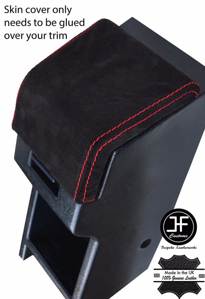 RED STITCH REAR STORAGE BOX REAL SUEDE COVER FITS TOYOTA MR2 MK1 AW11 1984-90