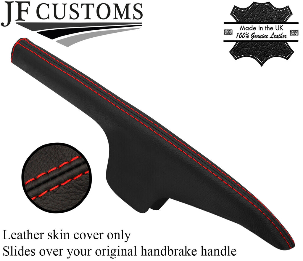 RED STITCH REAL LEATHER HANDBRAKE GAITER COVER FOR LANCIA Y YPSILON 1995-2003