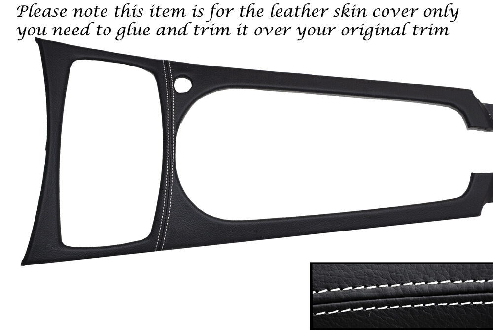 WHITE STITCHING CENTRE CONSOLE TRIM LEATHER SKIN COVER FITS BMW Z4 E85 03-11