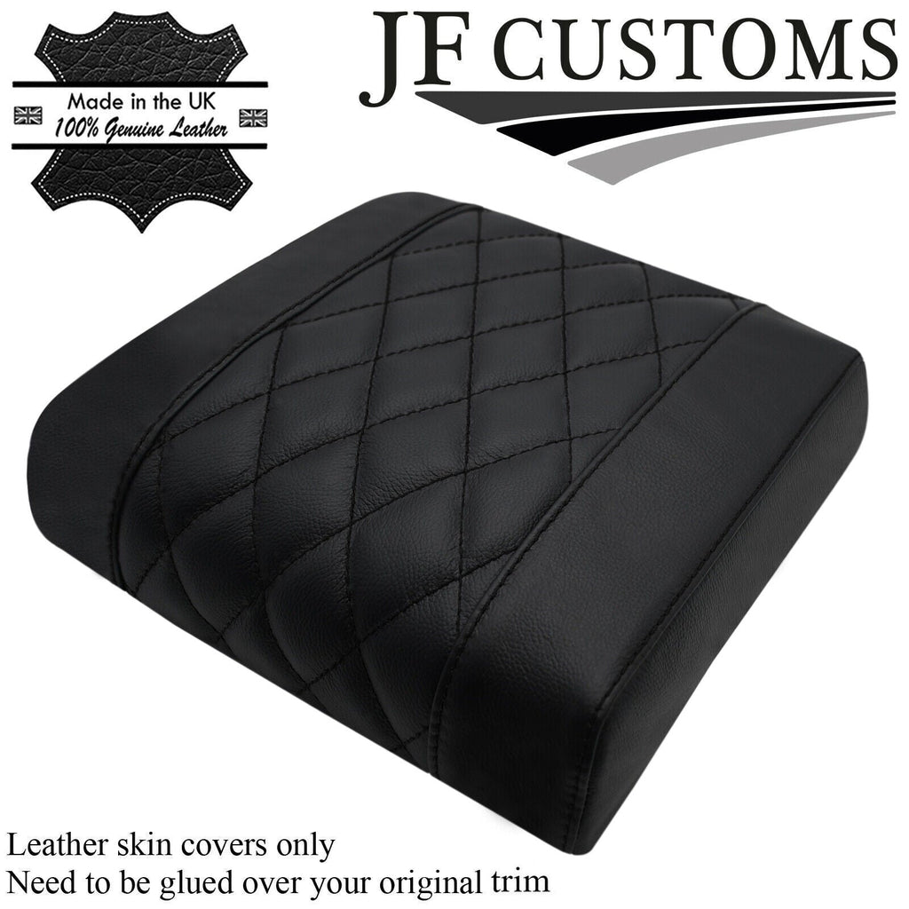 BLACK STITCH CONSOLE CUBBY BOX LID COVER FOR LAND ROVER DEFENDER 07-16 DSG3