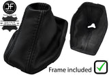 BLACK STITCH LEATHER MANUAL GEAR+PLASTIC FRAME FITS CHEVROLET CAMARO 16-19