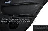 BLACK STITCH 2X REAR DOOR CARD TRIM SKIN COVER FITS MITSUBISHI LANCER EVO X 10
