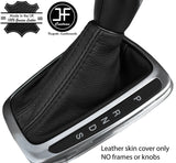 BLACK & BLACK STRIPE LEATHER AUTOMATIC GEAR GAITER FOR FORD GALAXY MK4 15-18