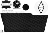 BLACK DIAMOND STITCH 2X SIDE CONSOLE TUNNEL LEATHER COVER FOR CORVETTE C6 05-13