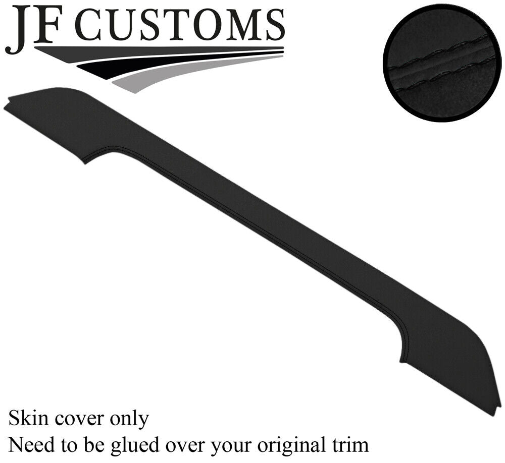 BLACK STITCH REAR ROOF TRIM LUXE SUEDE COVER FOR LAND ROVER DEFENDER 110 SW