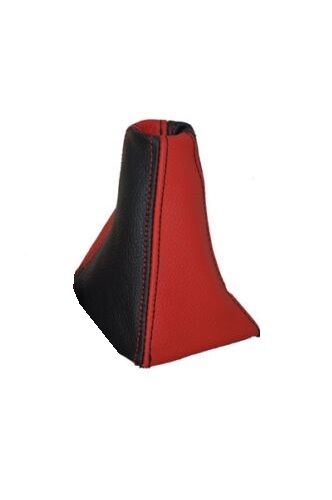 FITS MG MGF 95-00 GEAR GAITER REAL REAL LEATHER 2 TONE BLACK RED CUSTOM NEW
