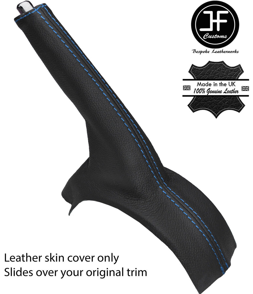 BLUE STITCH TOP GRAIN LEATHER HANDBRAKE GAITER FITS FORD MONDEO MK3 2001-2006