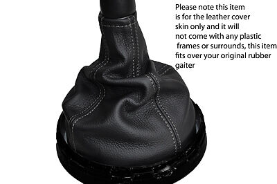 grey stitch FITS MITSUBISHI COLT 04-12 LEATHER GAITER FITS OVER RUBBER GAITER