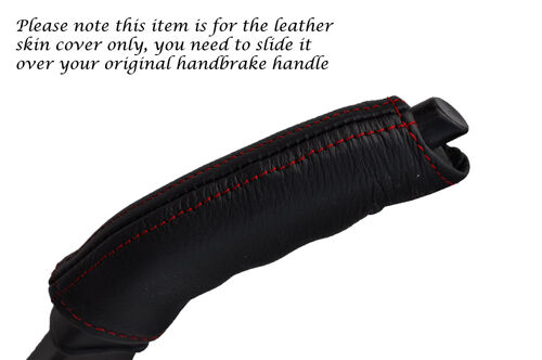 RED STITCH FITS JAGUAR XJ40 XJ6 86-94 HANDBRAKE HANDLE LEATHER SKIN COVER ONLY