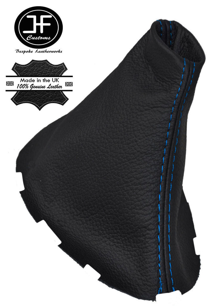 BLUE STITCHING MANUAL LEATHER GEAR STICK GAITER FITS RENAULT MEGANE MK2 03-08