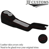 RED STITCH LUXE SUEDE CENTER CONSOLE COVER FOR SMART ROADSTER 452 2003-2005