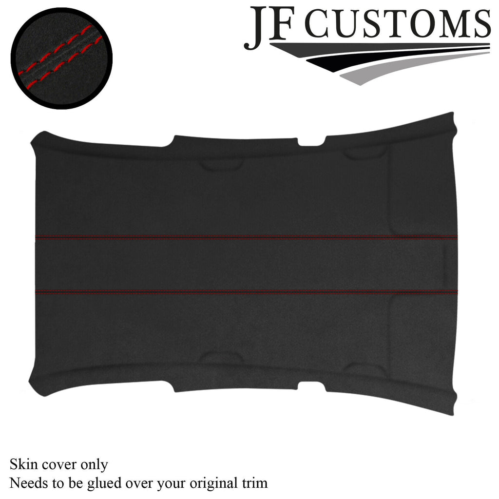 D RED STITCH D GREY SUEDE HEADLINER COVER FOR SUBARU IMPREZA MK3 07-11 5 DOOR