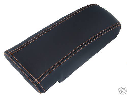 FITS TOYOTA CELICA ARMREST COVER LEATHER 99-06 ORANGE STITCH CUSTOM NEW