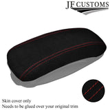RED STITCH SUEDE ARMREST SKIN COVER FITS BMW MINI F55 F56 2014-2016 CUSTOM NEW