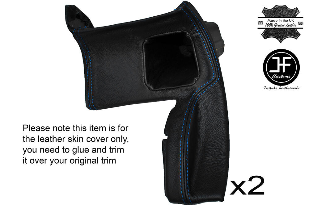 BLUE STICH 2X SILL POCKET SKIN COVERS FITS VAUXHALL OPEL VX220 SPEEDSTER 00-05