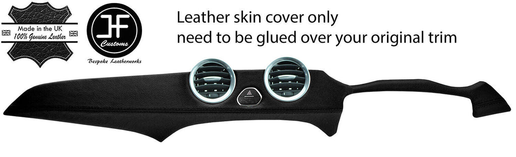 BLACK REAL LEATHER TWO PIECE DASH KIT TRIM COVERS FOR VAUXHALL OPEL ADAM 12-19