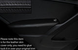 BLACK STITCH 2X REAR DOOR ARMREST SKIN COVER FITS VW TIGUAN 2007-2015 CUSTOM NEW