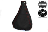 RED STITCHING MANUAL LEATHER GEAR GAITER FITS ALFA ROMEO 166 1998-2007