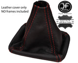 RED STITCHING REAL LEATHER GEAR GAITER FITS MITSUBISHI OUTLANDER 2005-2013