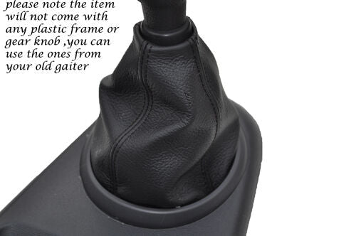 BLACK STITCHING FITS NISSAN PIXO 2009-2013+ LEATHER GEAR GAITER ONLY CUSTOM NEW