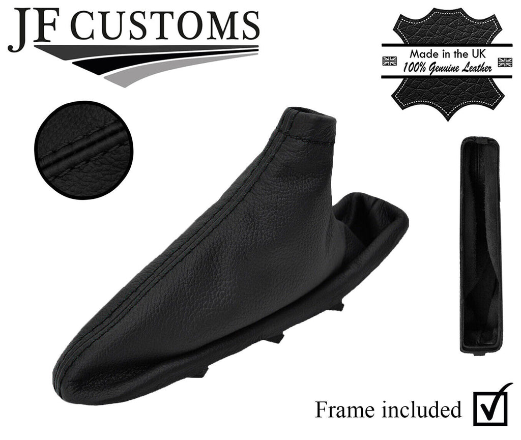 BLACK STITCH LEATHER HANDBRAKE+PLASTIC FRAME FITS SUBARU IMPREZA 05-07