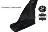 RED STITCHING FITS VOLVO S40 V50 2004-2012 HANDBRAKE GAITER COVER LEATHER