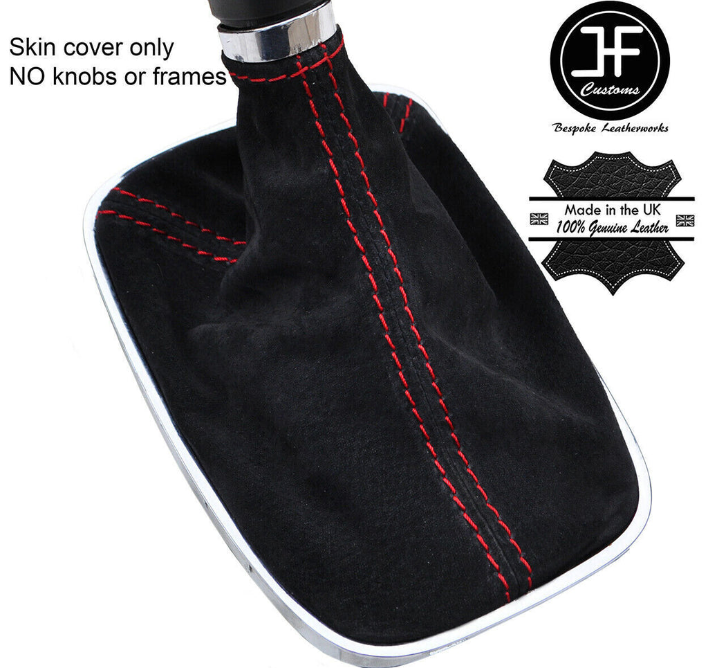 RED STITCH SUEDE MANUAL GEAR GAITER FOR VAUXHALL ASTRA MK6 J 2009-2015