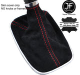 RED STITCH SUEDE MANUAL GEAR GAITER FOR VAUXHALL ASTRA MK6 J 2009-2015