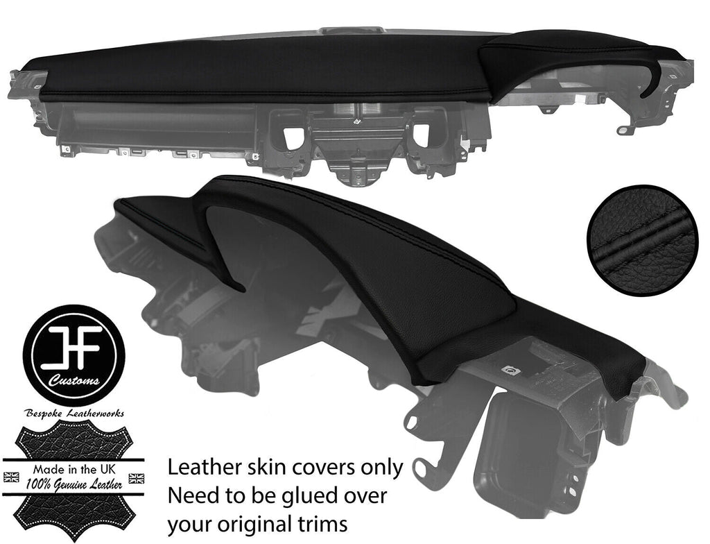 BLACK STITCH TOP DASH DASHBOARD LEATHER COVER FITS RANGE ROVER SPORT 2009-2013