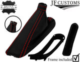 RED STITCH LEATHER HANDBRAKE+PLASTIC FRAME FOR ALFA ROMEO GTV PHASE 1 93-98
