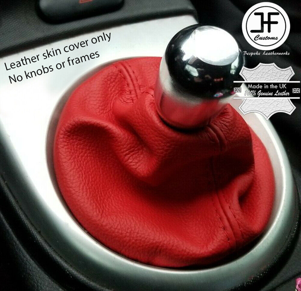 RED TOP GRAIN REAL LEATHER MANUAL GEAR GAITER FITS NISSAN 350Z Z33 02-2009