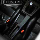 TRI STITCH LEATHER & SUEDE GEAR HANDBRAKE CENTRE CONSOLE COVER FOR BMW E30 84-91